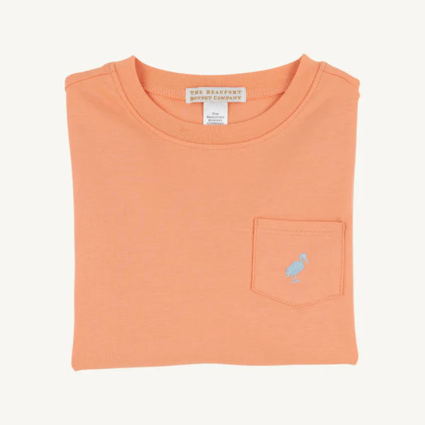 LS Carter Crewneck Seashore Sherbet with Buckhead Blue Stork