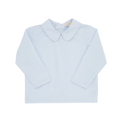 Peter Pan Collar Shirt Barrington Blue Palm Pearl