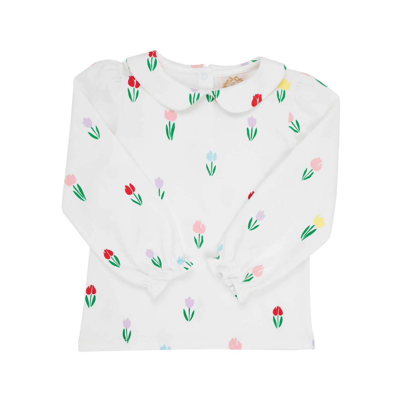 Girls Maude's Peter Pan Collar LS Shirt Travilah Tulip