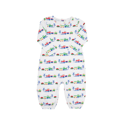 LS Patton Play Romper Chatham Choo Choo