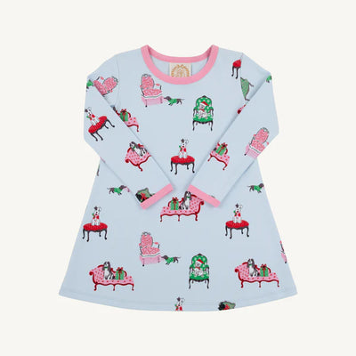 LS Polly Play Dress Paw-recious, Hamptons Hot Pink