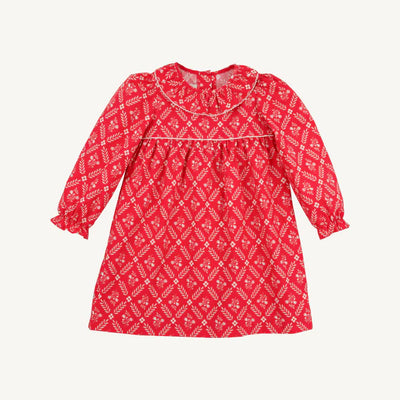 LS Ramona Ruffle Dress Broadcloth Mayflower Musings, Palmetto Pearl