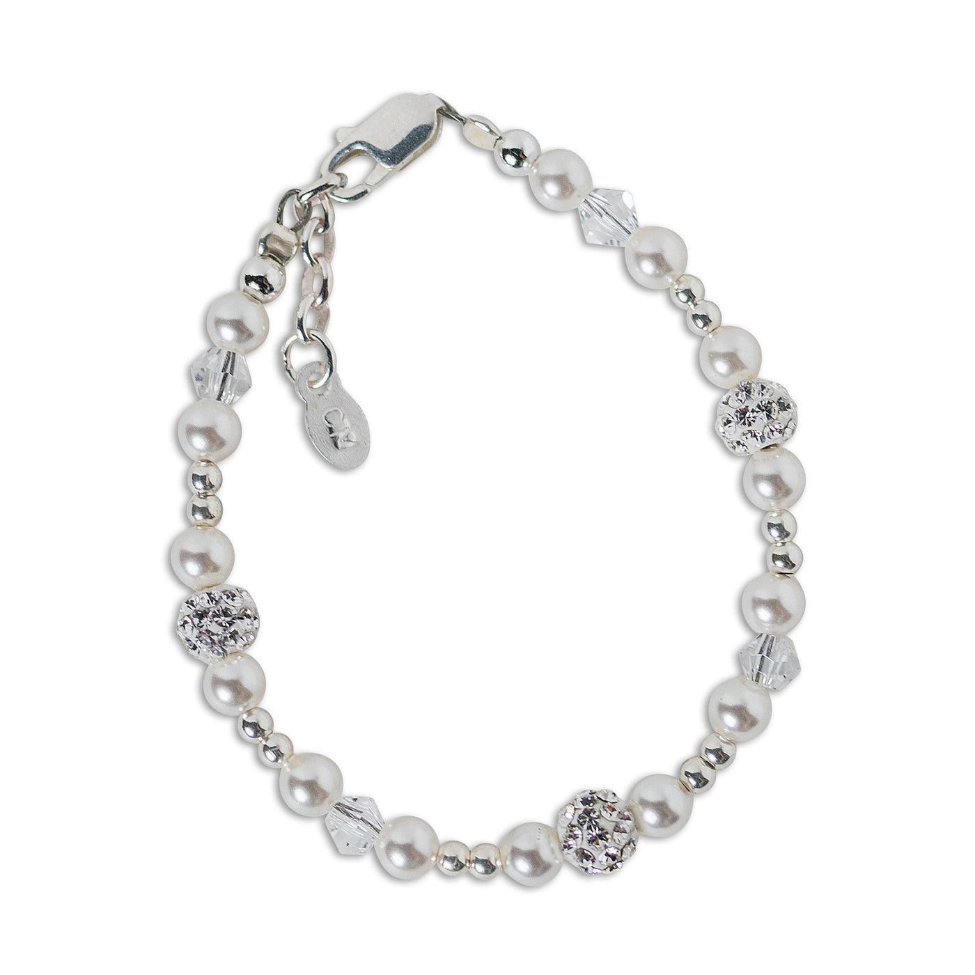 Luna Sterling Silver and White Pearl Bracelet