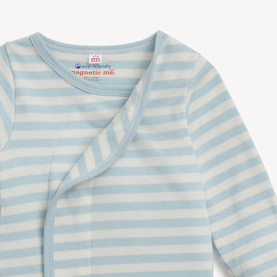 Blue Stripe Magnetic Gown & Hat Set