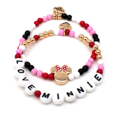 Charm It! Gold Minnie Stretch Bead Bracelet