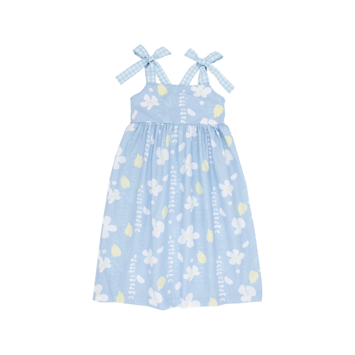 Macie Midi Dress Water Street Watercolor Buck Blue Gingham