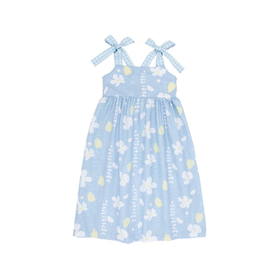 Macie Midi Dress Water Street Watercolor Buck Blue Gingham