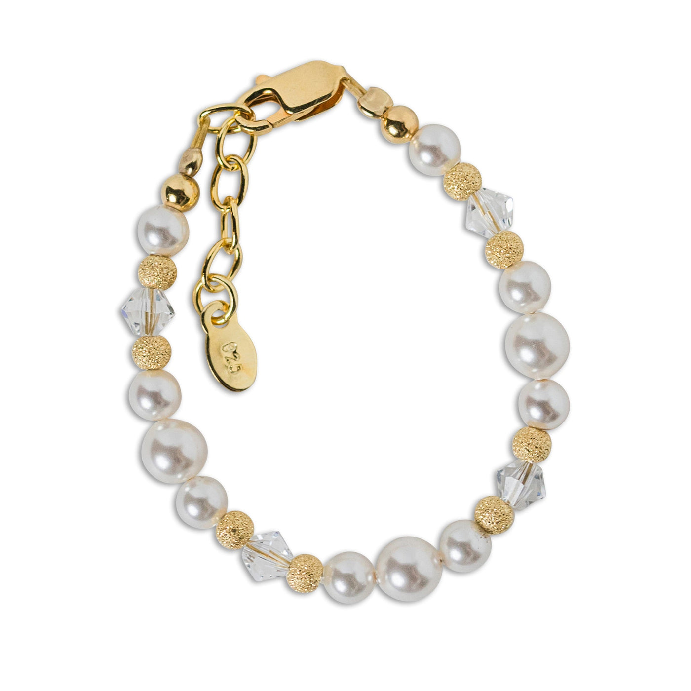 Maizey Gold and White Pearl Bracelet