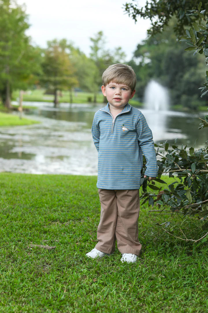 Mallard Embroidery Quarter Zip Pullover