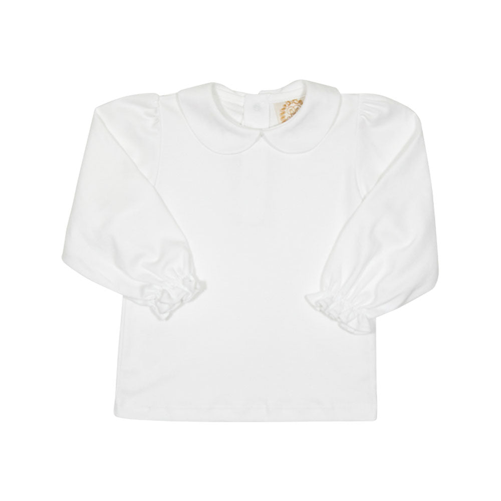 Girls Maude's Peter Pan Collar LS Shirt & Onesie Pima WAW