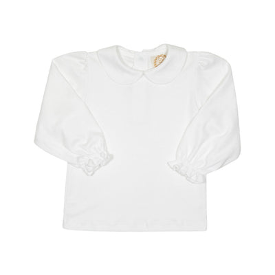 Girls Maude's Peter Pan Collar LS Shirt & Onesie Pima WAW