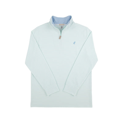 Men's Hayword Half Zip Sea Island Seafoam Stripe
