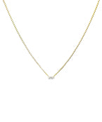 CZ Baguette Pendant Necklace