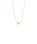 Gold Flat Heart Necklace