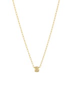 CZ Tube Gold Necklace