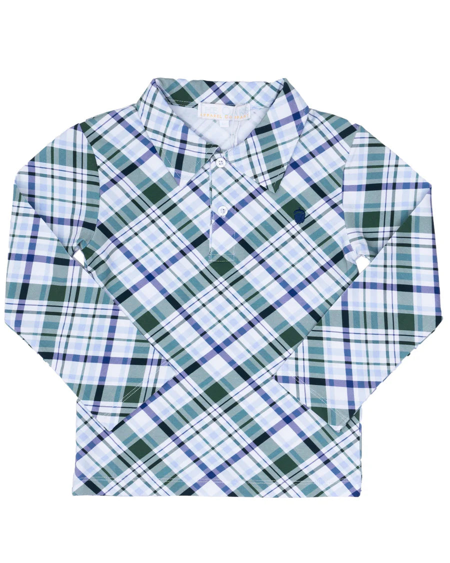 Watson Ivy League Plaid Long Sleeve Polo