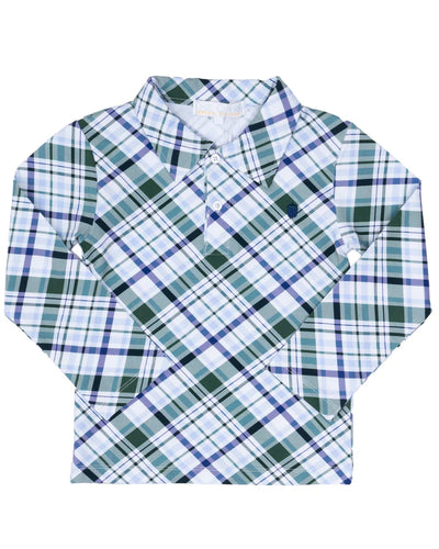 Watson Ivy League Plaid Long Sleeve Polo