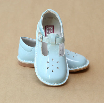 Joy Classic Patent T Strap Mary Jane Patent Sky Blue