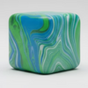 Blue & Green Swirl Squeeze Cube