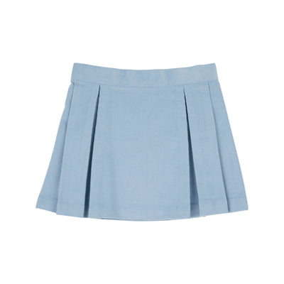 Parson Pleated Skirt Barrington Blue Corduroy