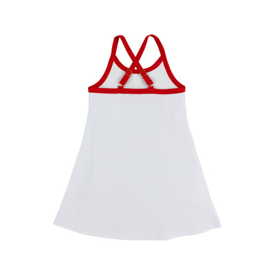 Little Miss Tennis Dress WAW Nantucket Navy Rich Red