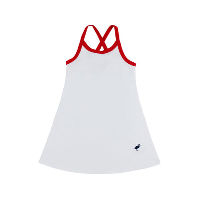 Little Miss Tennis Dress WAW Nantucket Navy Rich Red