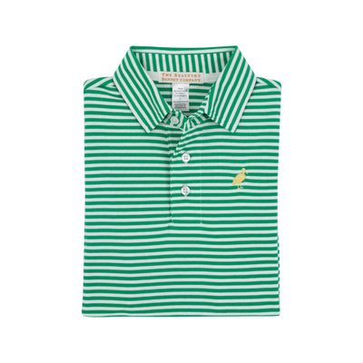 Prim and Proper Polo Kiawah Kelly Green Stripe Bellport Y Stripe SS