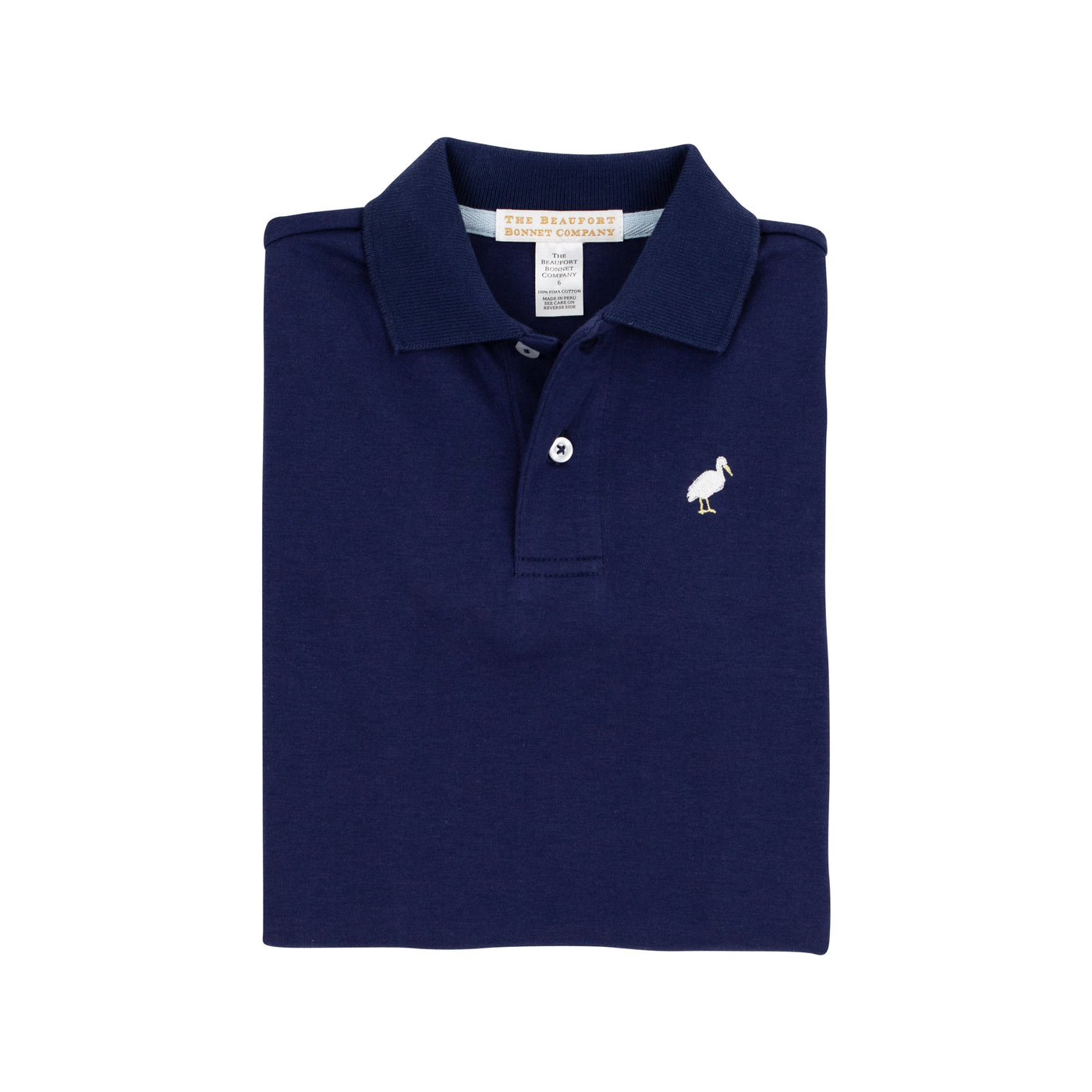 Prim and Proper Polo Nantucket Navy Multi Stork SS