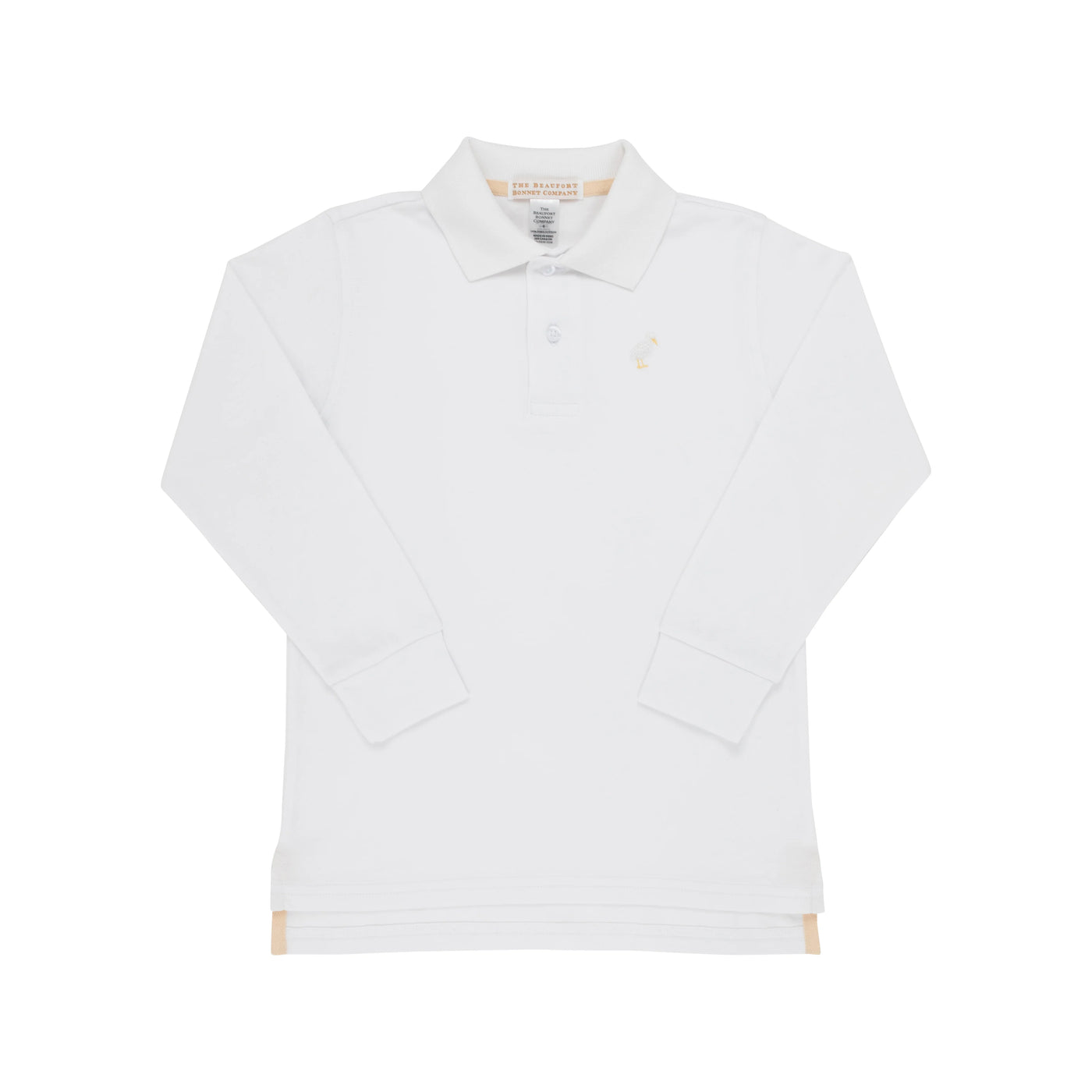 Prim and Proper Polo LS- Pima-Worth Ave White/Multi