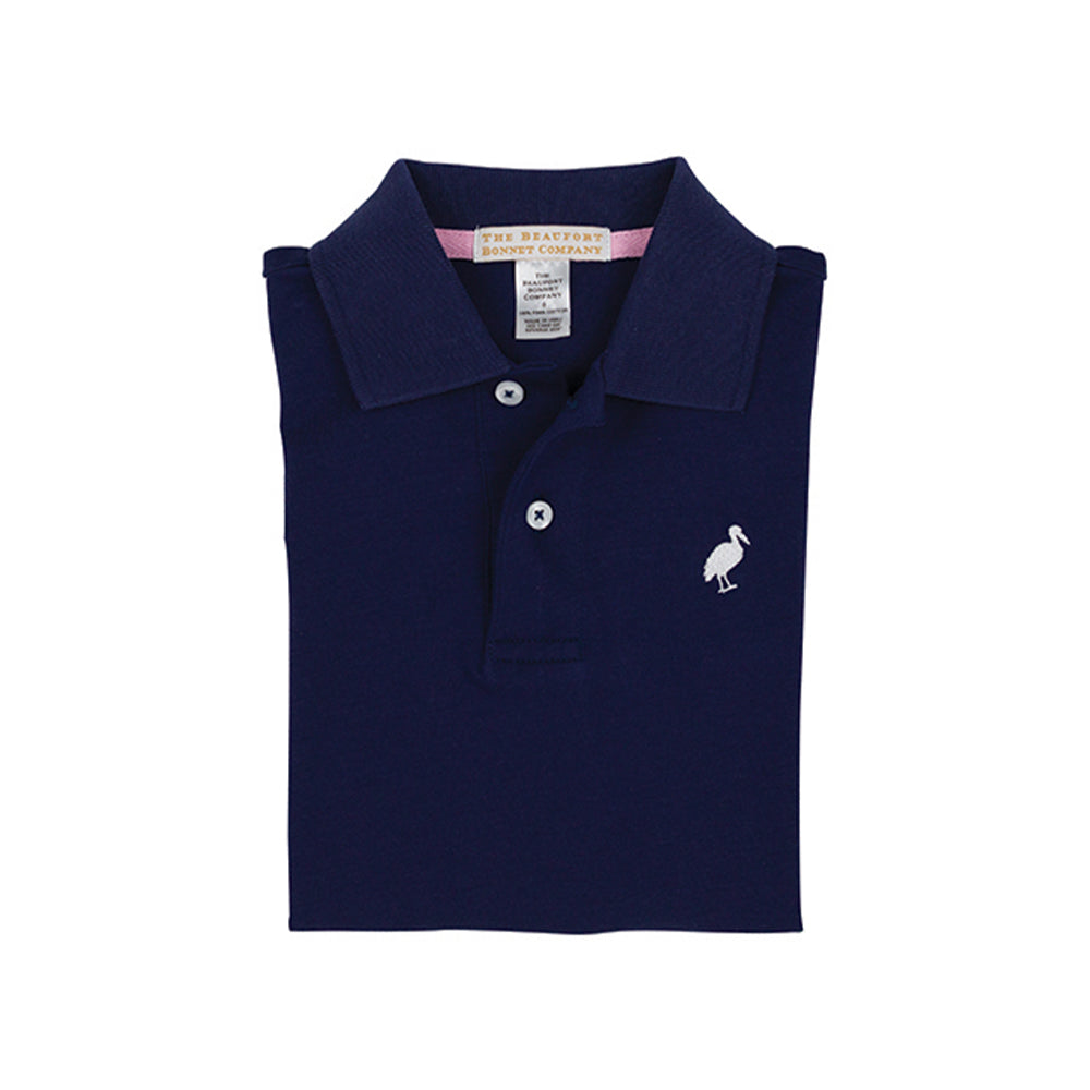 Prim and Proper Polo SS Nantucket Navy WAW