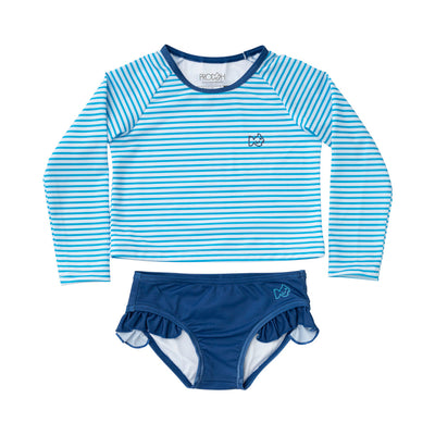 Rash Gaurd Swimsuit - Swim Cap Stripe