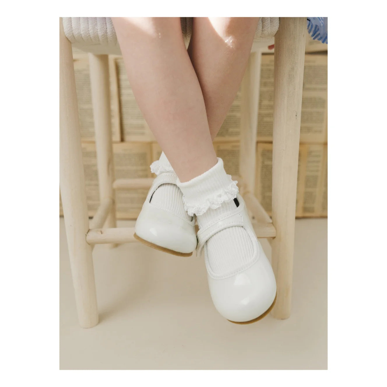 Renata Special Occasion Flat Patent Ivory