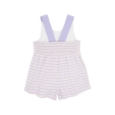 Reagan Romper Lauderdale Lav Palm BP Stripe