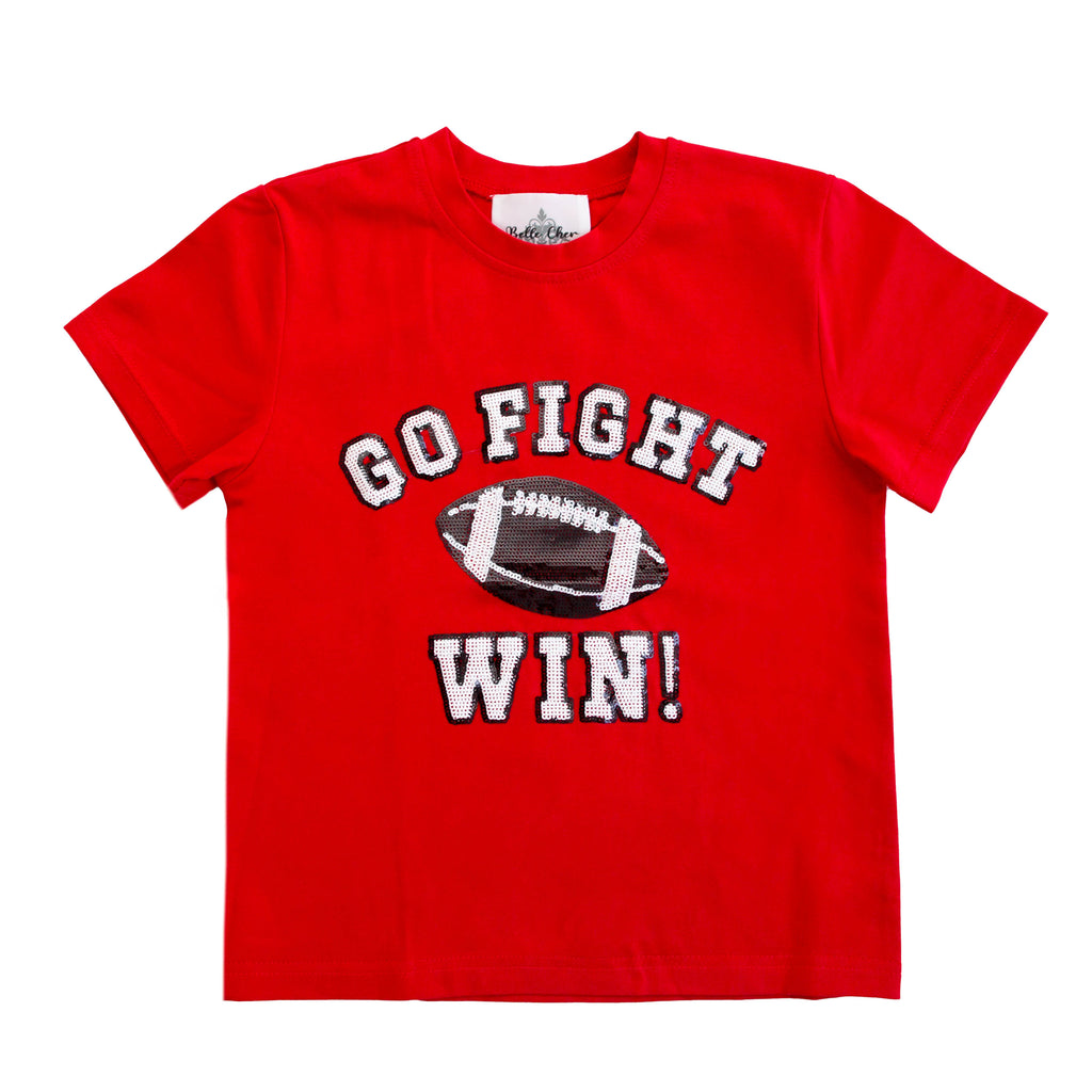 Go, Fight, Win Red & Black Shirt
