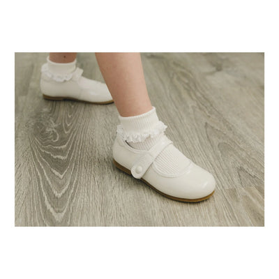 Renata Special Occasion Flat Patent Ivory