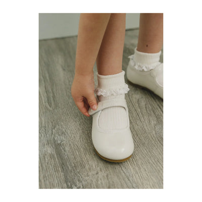 Renata Special Occasion Flat Patent Ivory