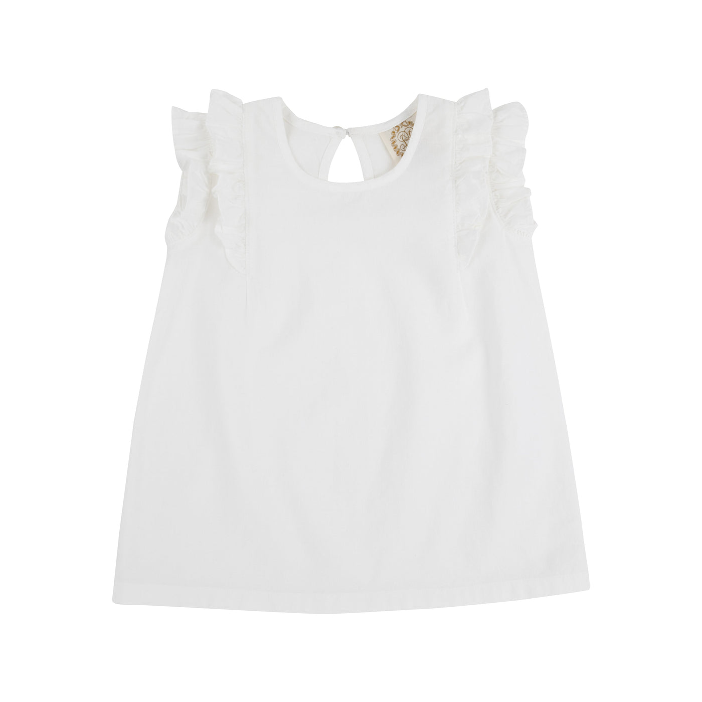 Ruehling Ruffle Top Linen White