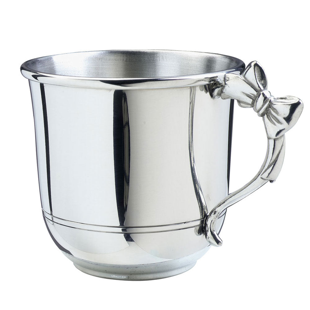 Bow Handle Baby Cup Pewter