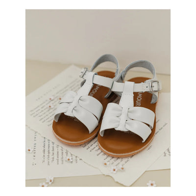 Calista Ruched Sandal White
