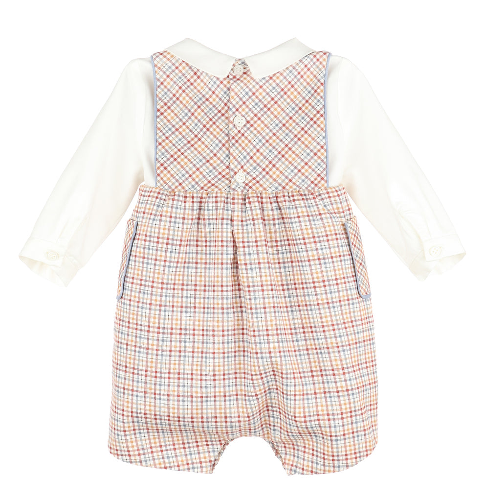 Maple Checks Pocket Shortall Set