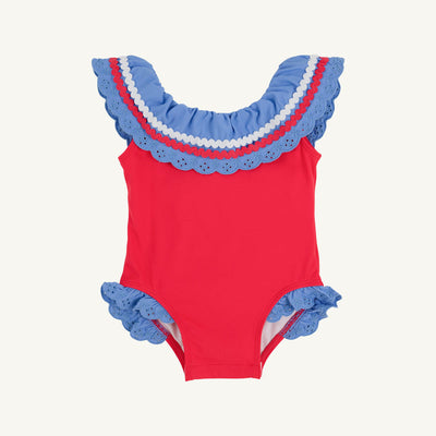 Sandy Lane Swimsuit Richmond Red Barbados Blue