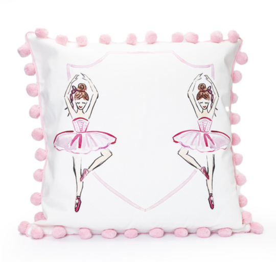 Ballerina Pom Pom Euro Sham Pillow Case