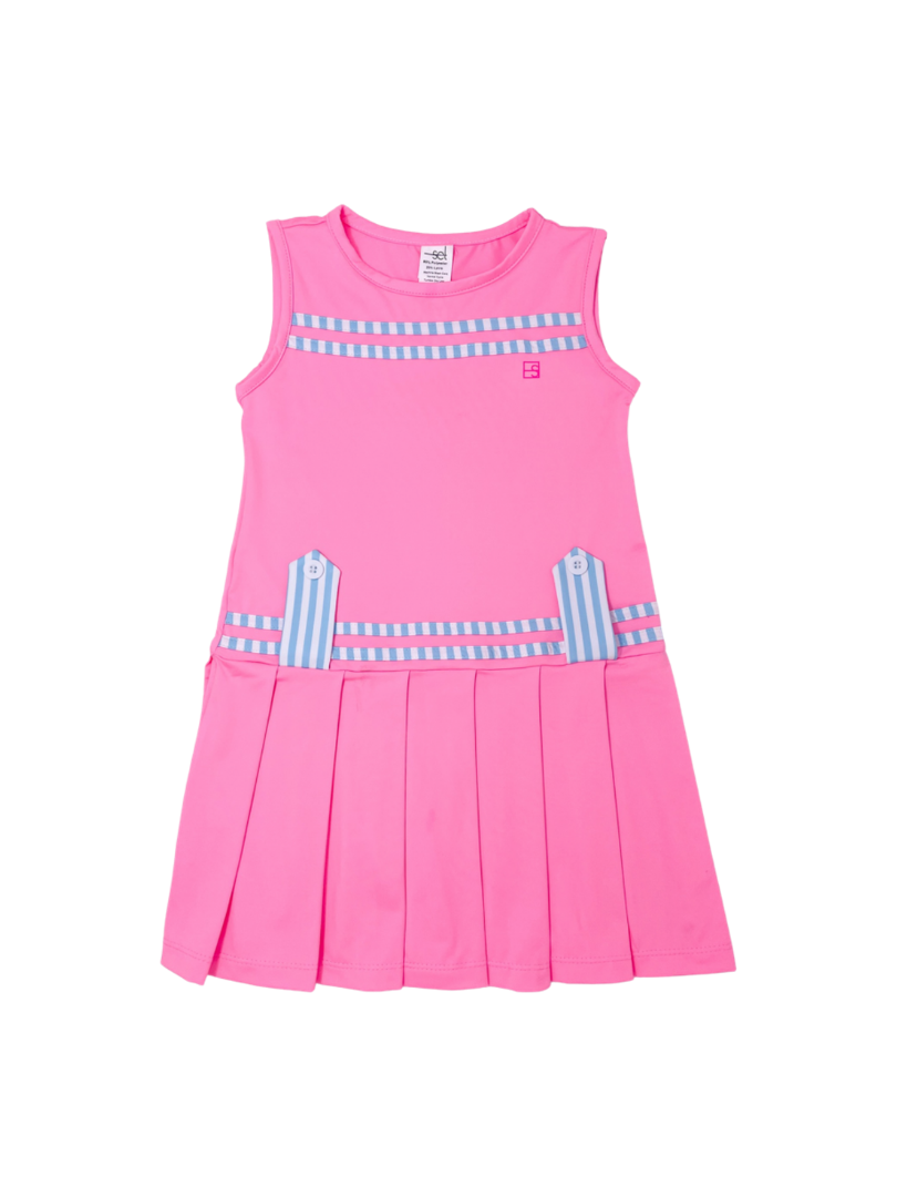 Magnolia Dress - Pink/Blue Stripe