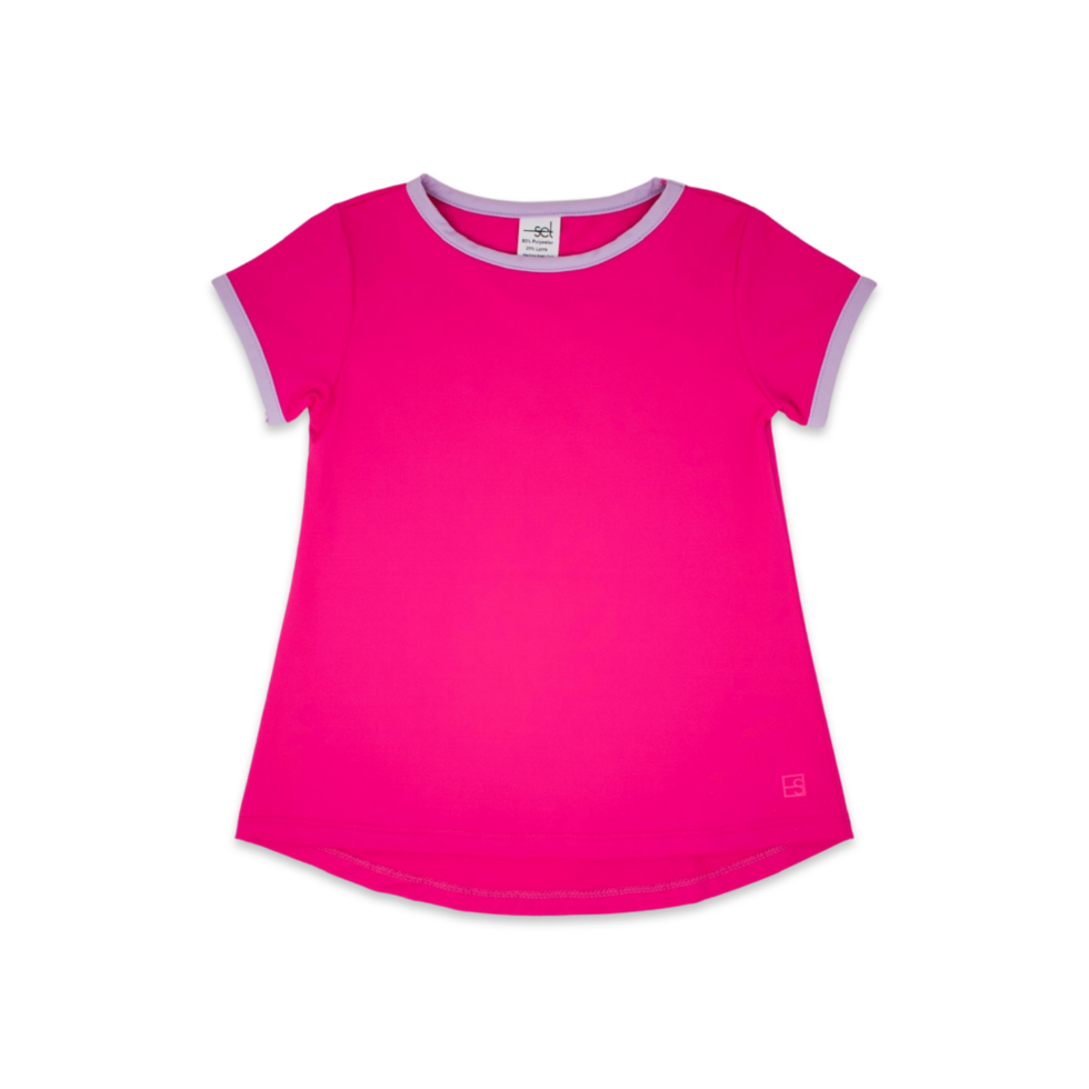 Bridget Basic Tee Power Pink Petal Purple