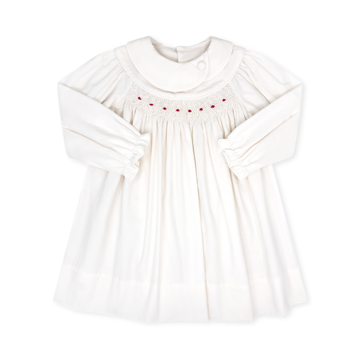 Courtney Dress LS Dreamy White Cord