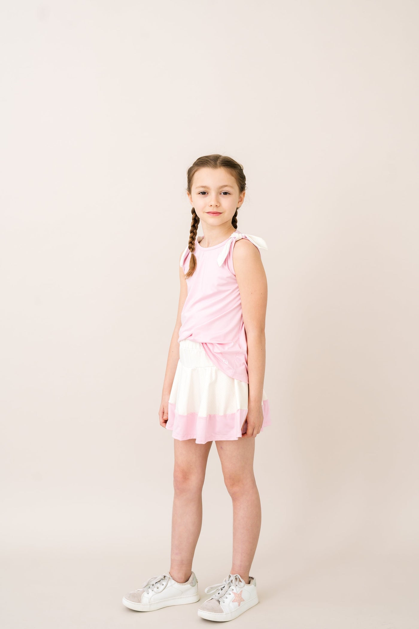 Jessica Tank Cotton Candy Pink Sunshine Yellow Ministripe