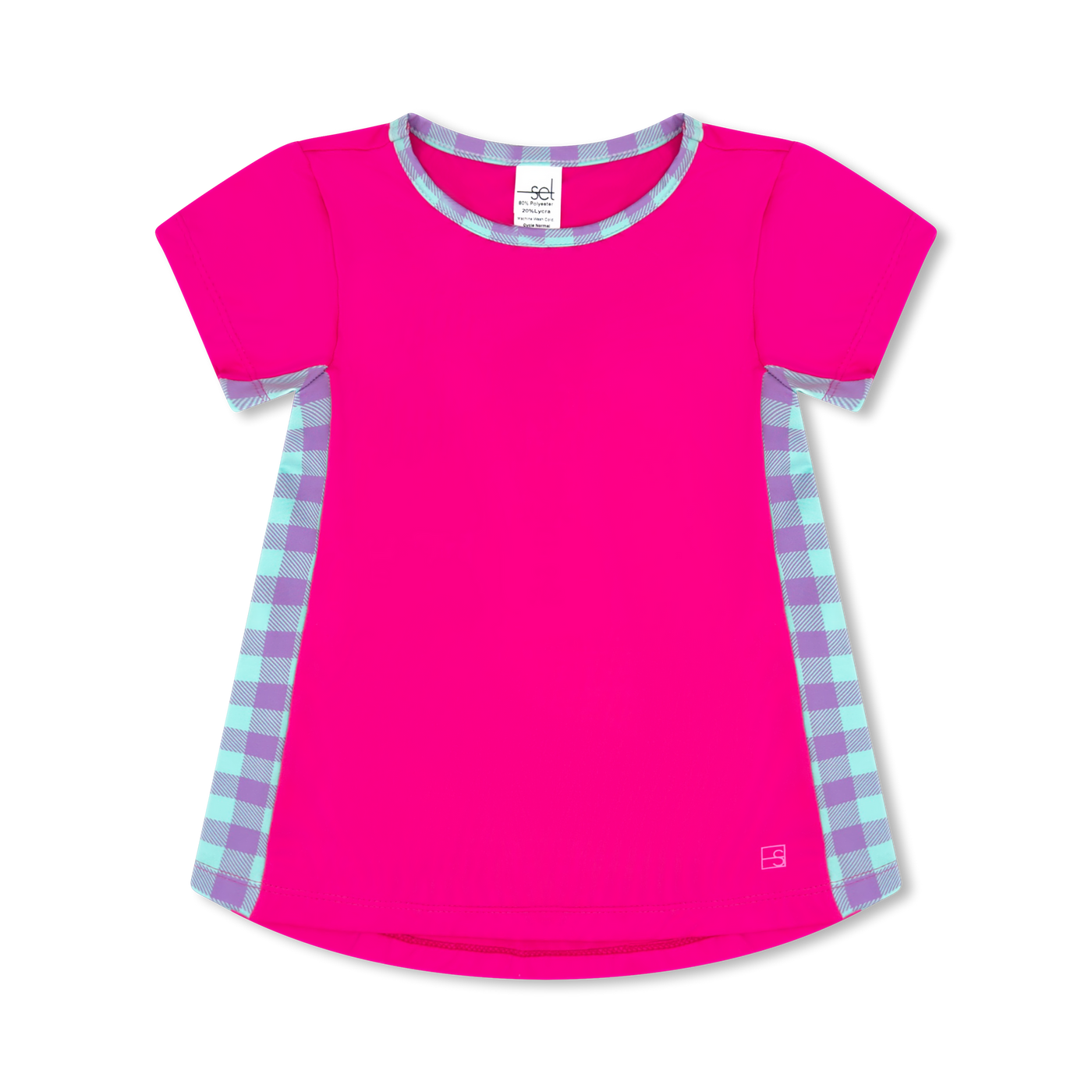 Bridget Tee Power Pink Totally Precious Check