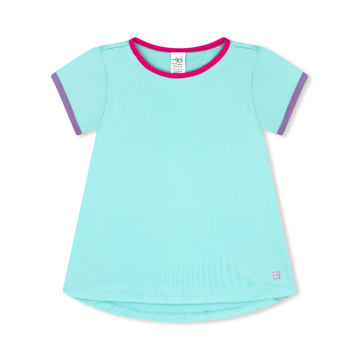 Bridget Basic Tee Totally Turquoise Power Pink Precious Purple