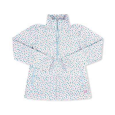 Heather Half Zip Kindness Blooms Floral Cotton Candy Blooms