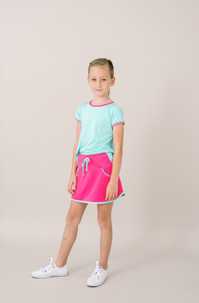 Tiffany Skort Power Pink Totally Turquoise